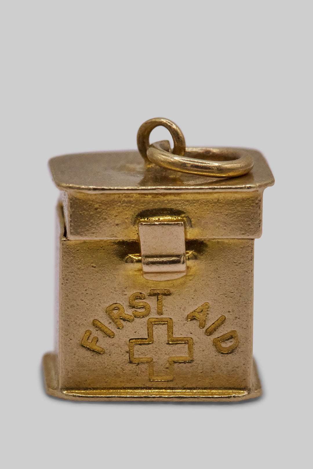The Golden Life Saving First Aid Box Charm (9ct 375 Gold 1950's)