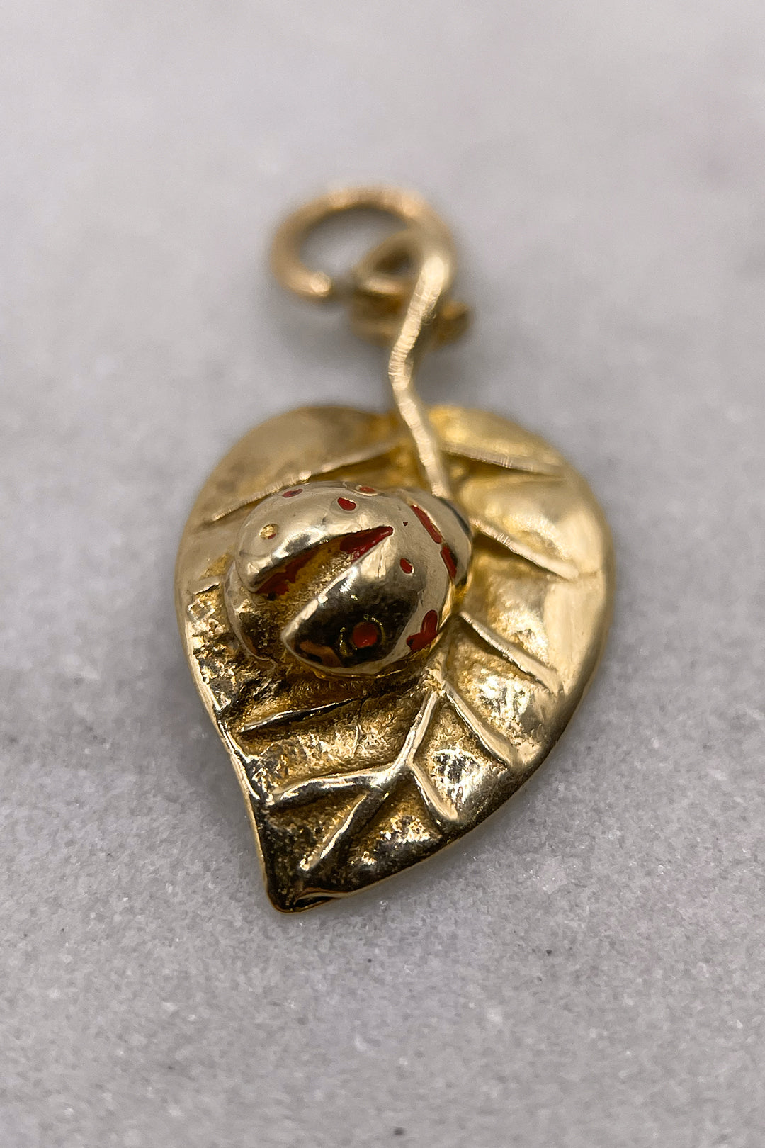 The Hungry Ladybird in the Forest Charm (375 9ct, vintage gold)