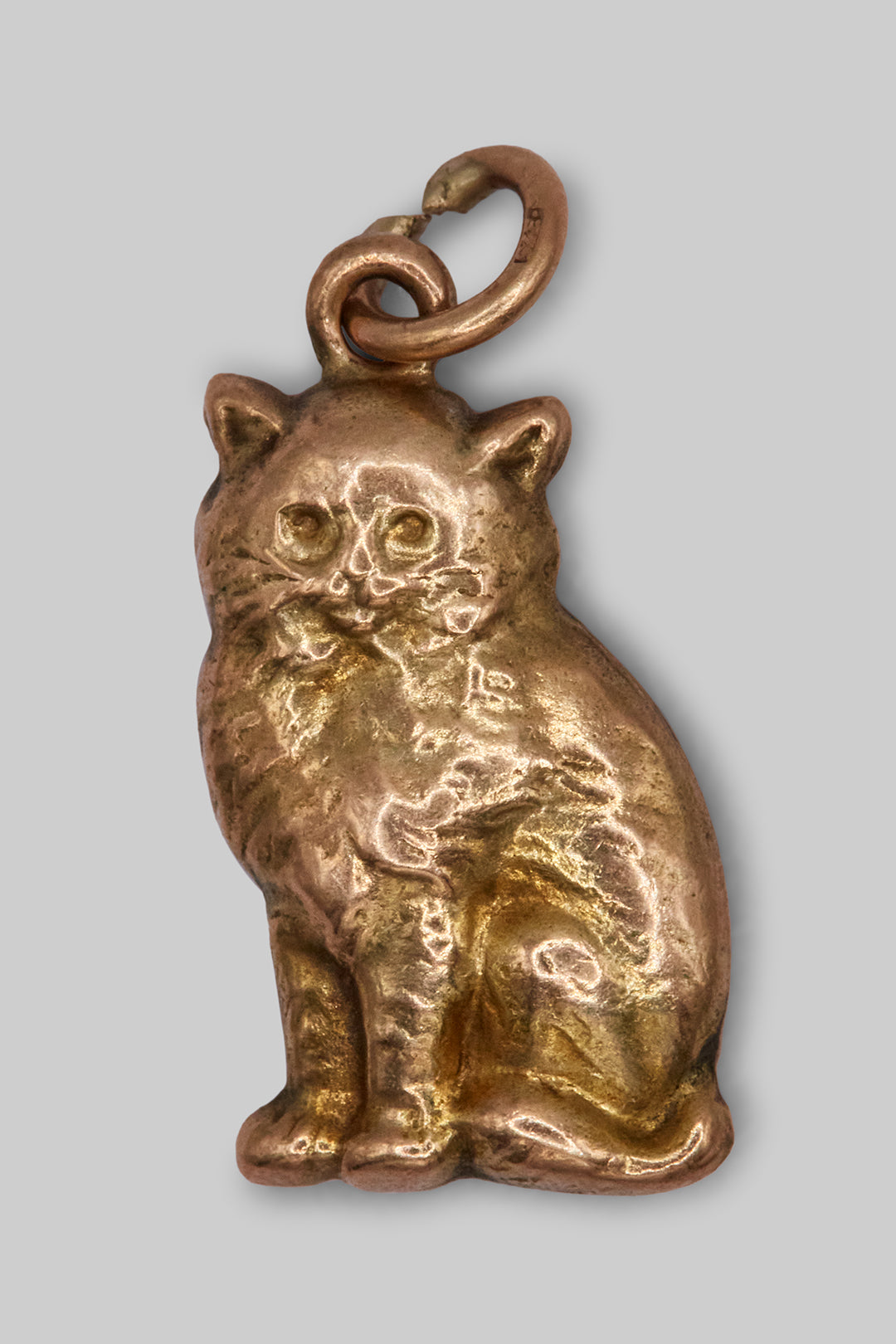 9ct 375 Gold Cat Charm (1950s)