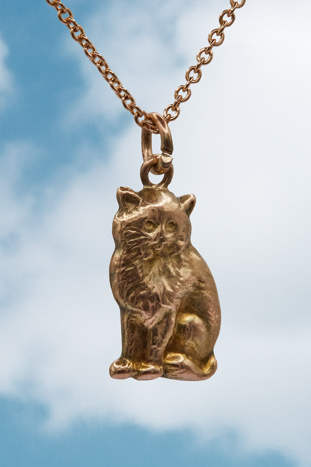 9ct 375 Gold Cat Charm (1950s)