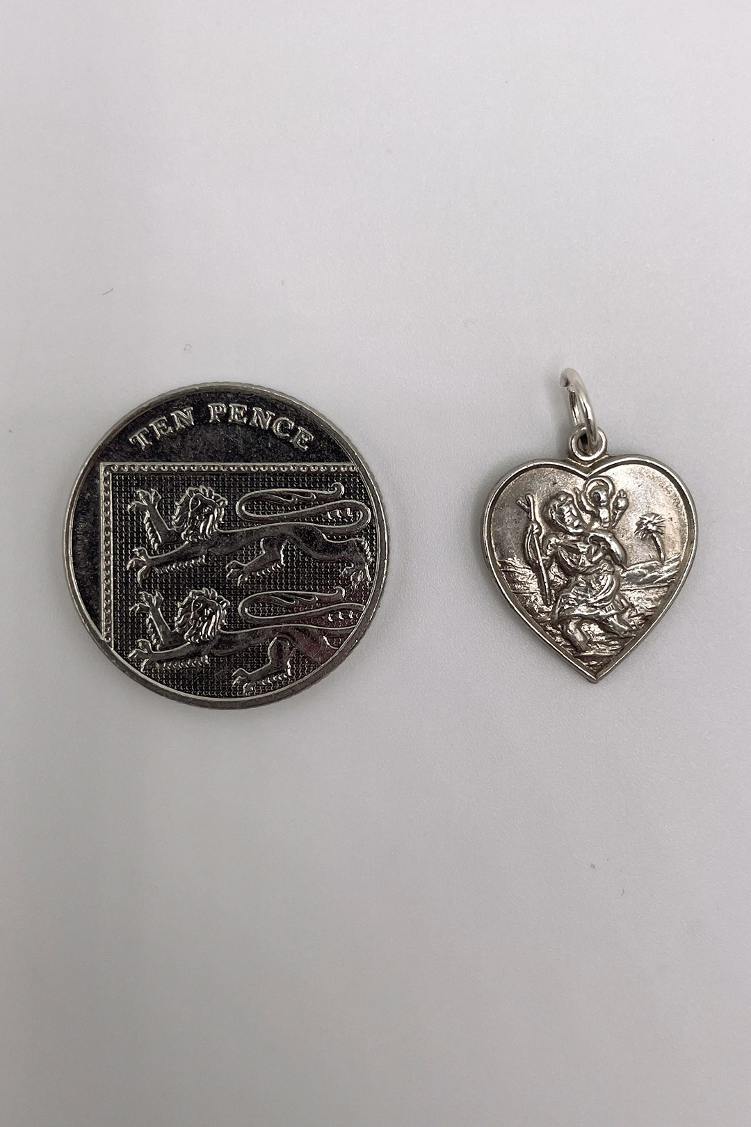 The Guardian St. Christopher Charm of Safe Travels Vintage Charm (925 Sterling Silver, made circa 1950 - 1970)