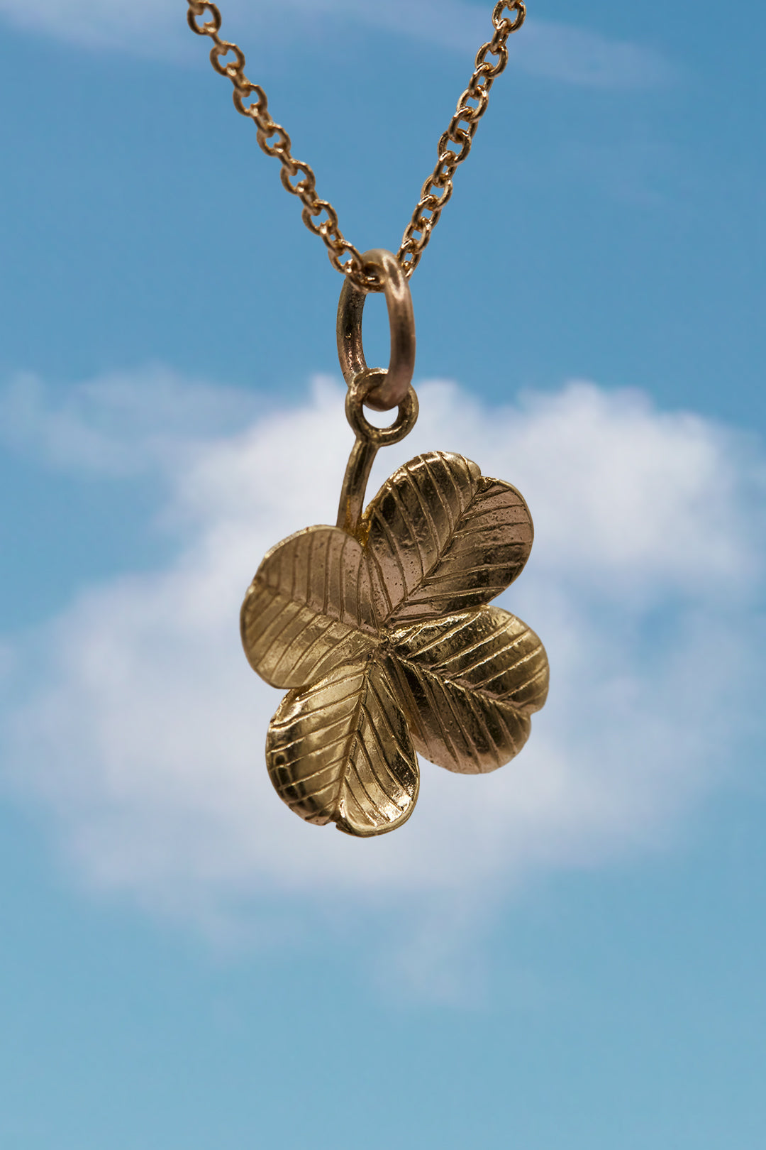 9ct 375 Gold Vintage Four Leaf Clover Charm
