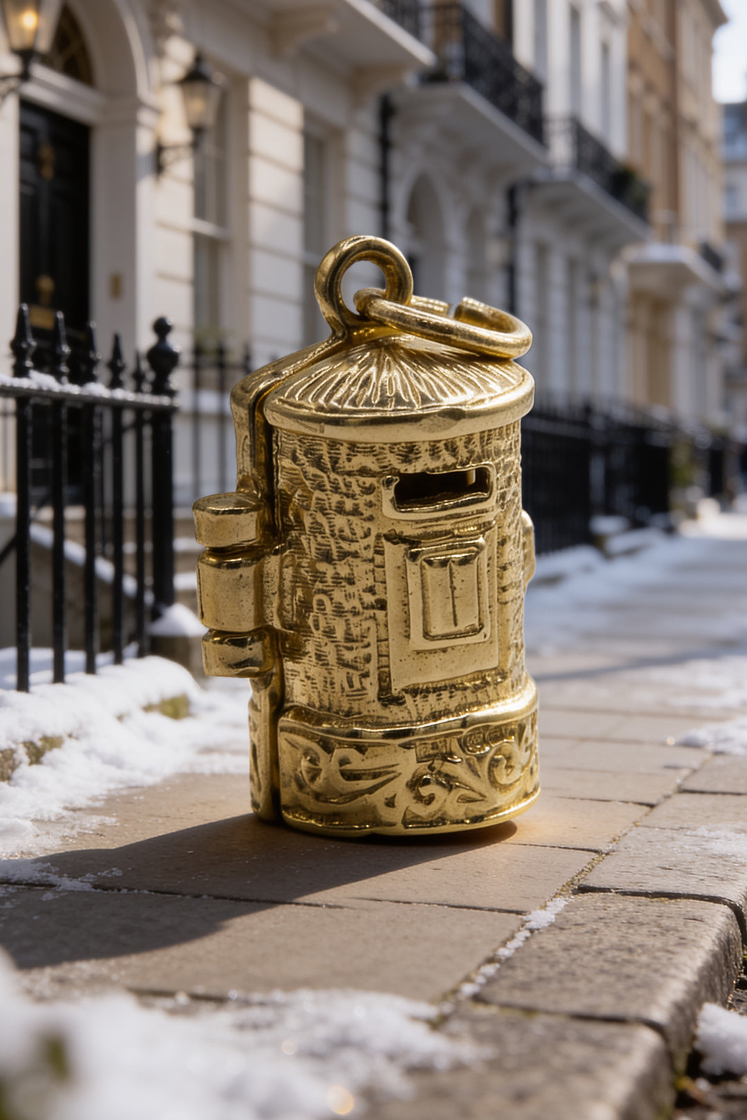 The Royal Mail Postmans Secret Letterbox Vintage Charm (375 9ct gold, made in the 1960s)