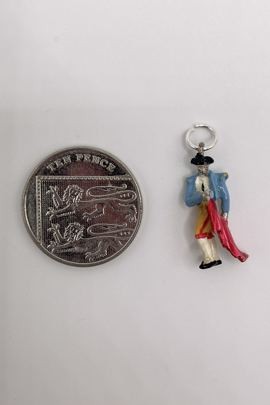 The Brave Spanish Bullfighter of the Bullring Vintage Charm (925 Sterling Silver made c 1950s - 1970s)