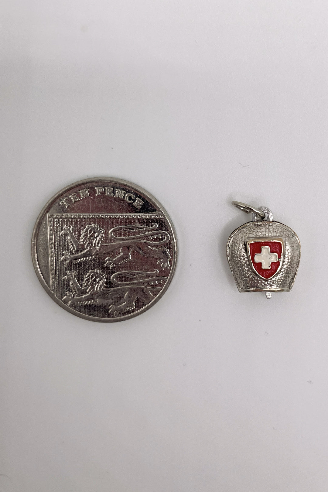 The Alpine Swiss Cowbell Vintage Charm (925 Sterling Silver made c 1950s - 1970s)