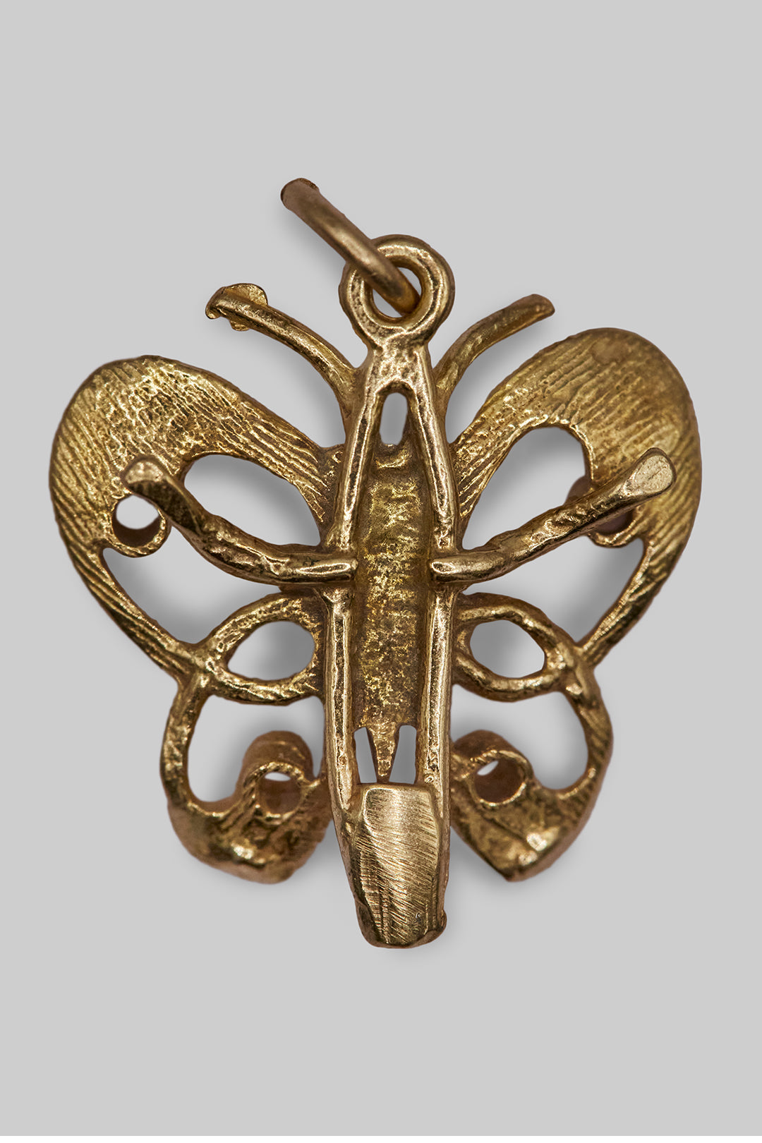 The Fluttering Golden Vintage Butterfly Charm (9ct 375 Gold)
