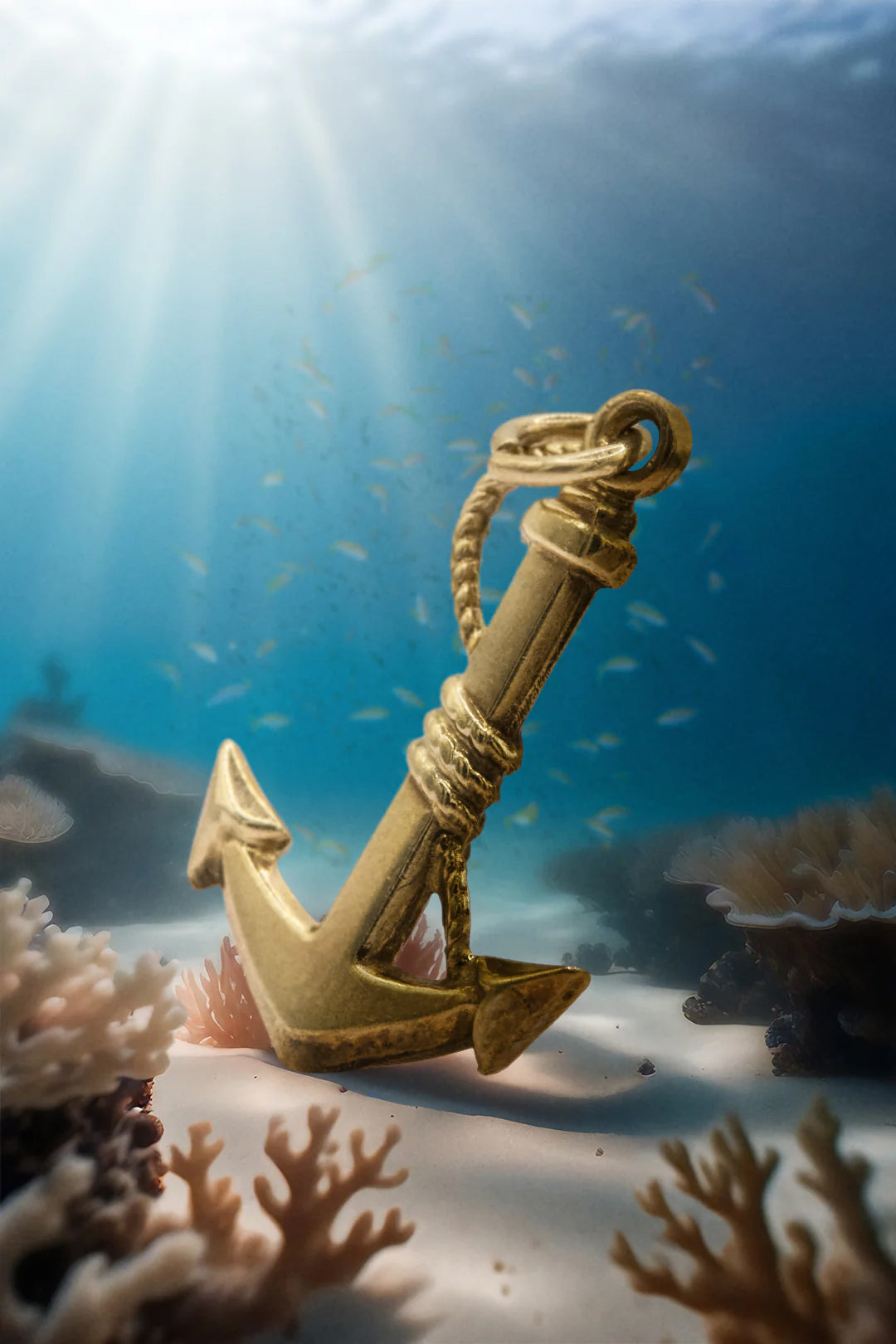 9ct 375 Gold Vintage Anchor Charm