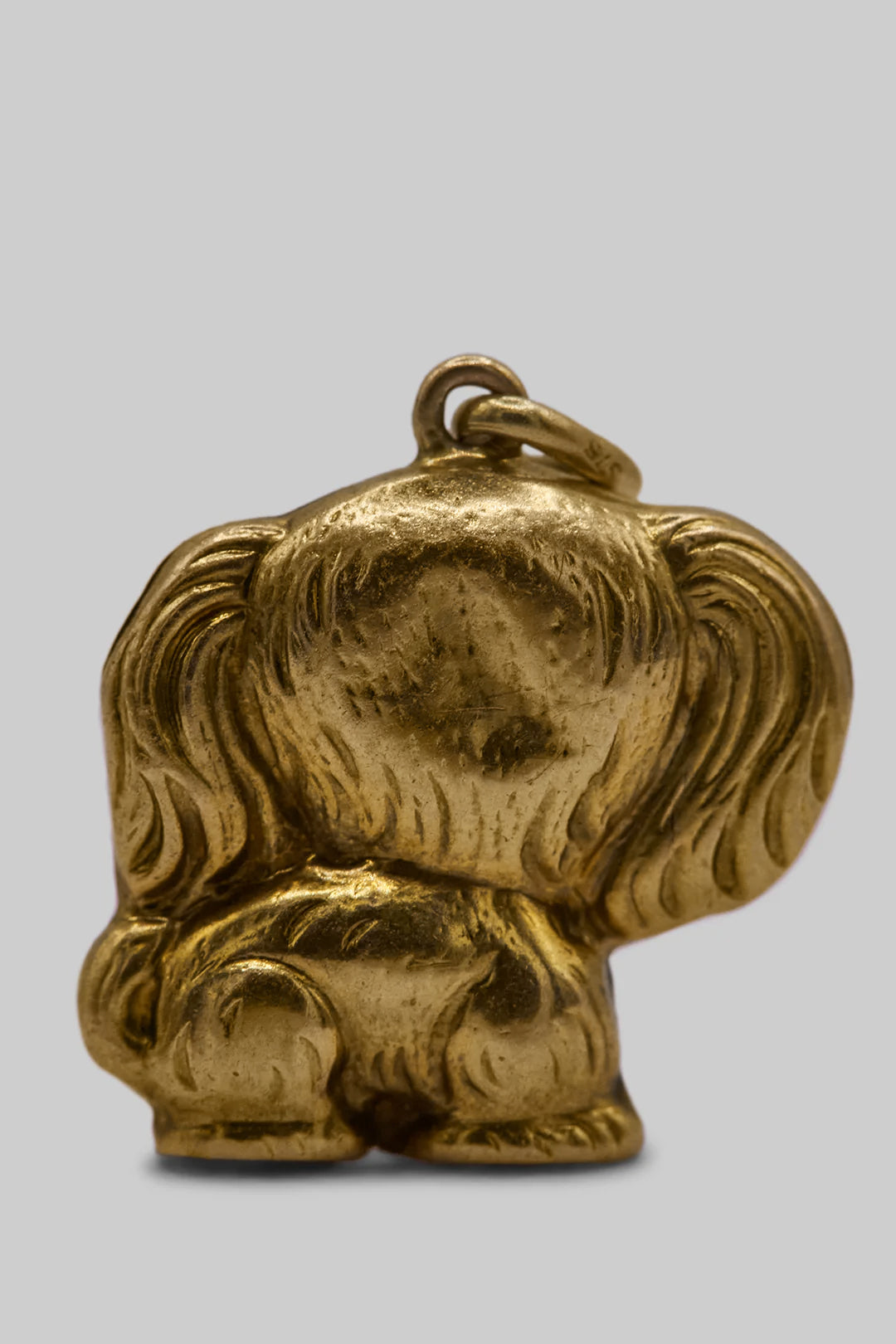 The Adventurous Golden Spaniel Dog Charm (9ct 375 Gold 1950s)