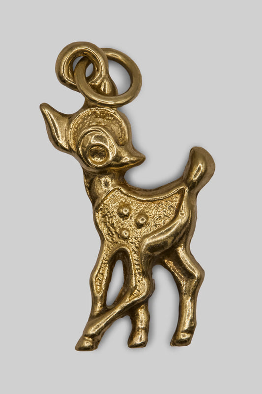 The Charming Golden Bambi Charm (9ct 375 Gold 1980's)