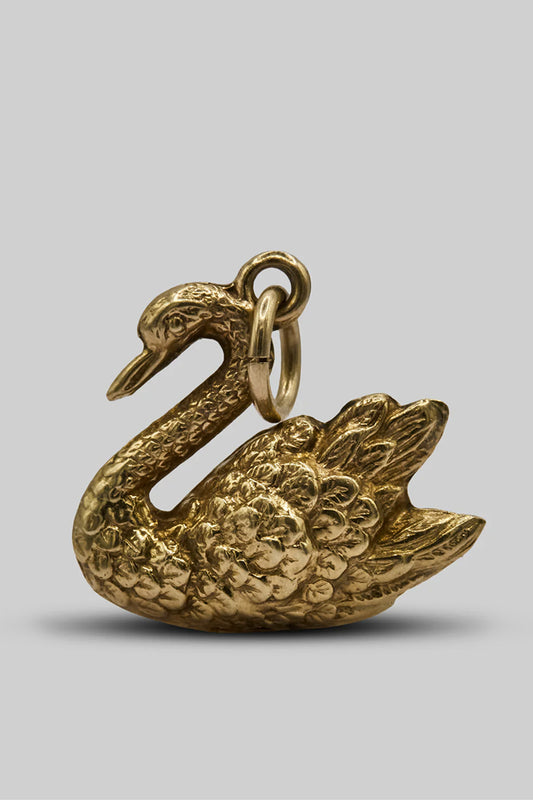 9ct 375 Gold Vintage Swan Charm (1967)