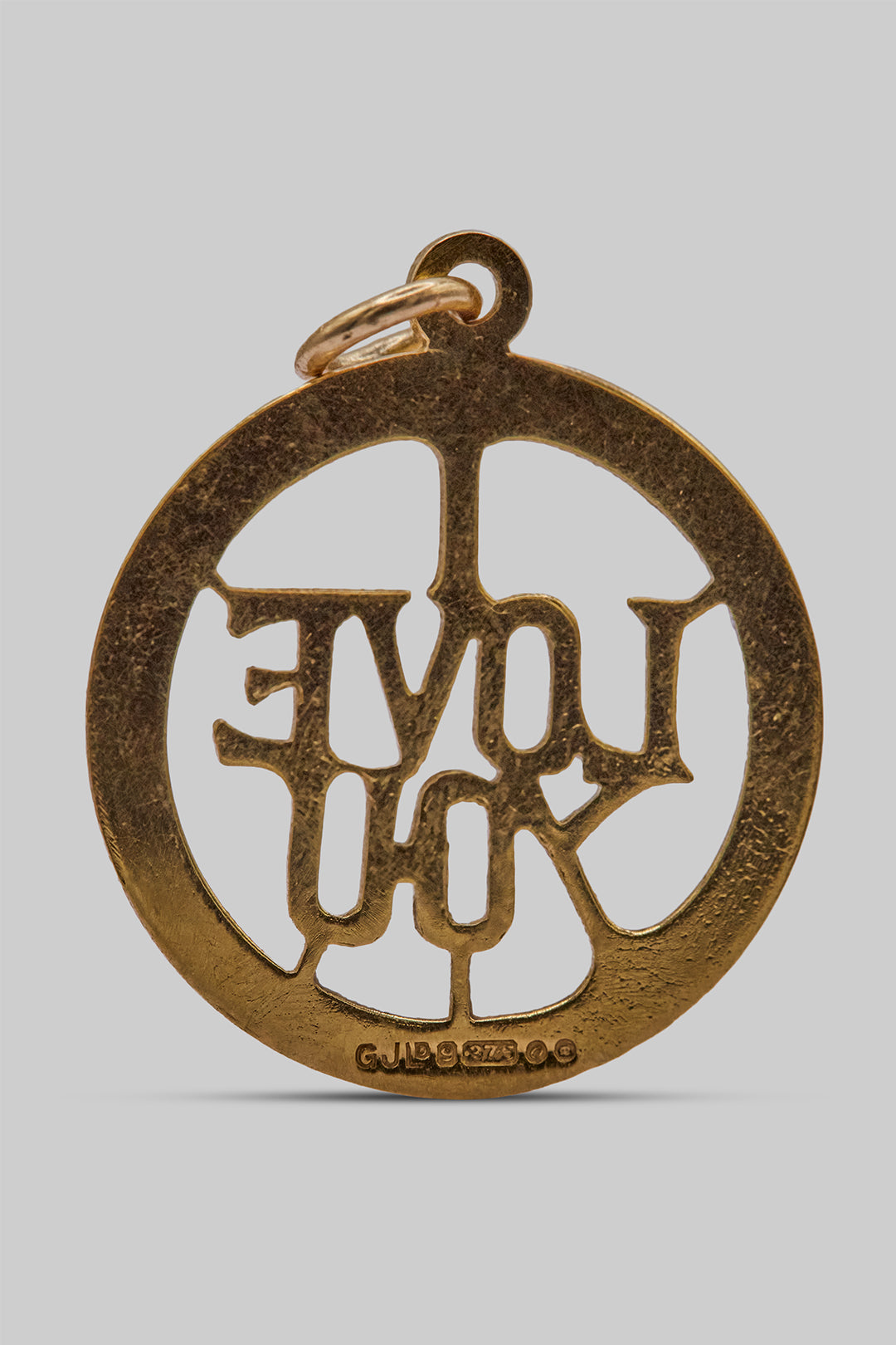 The Delightful Golden I Love You Charm by Georg Jensen (9ct 375 Gold 1969)