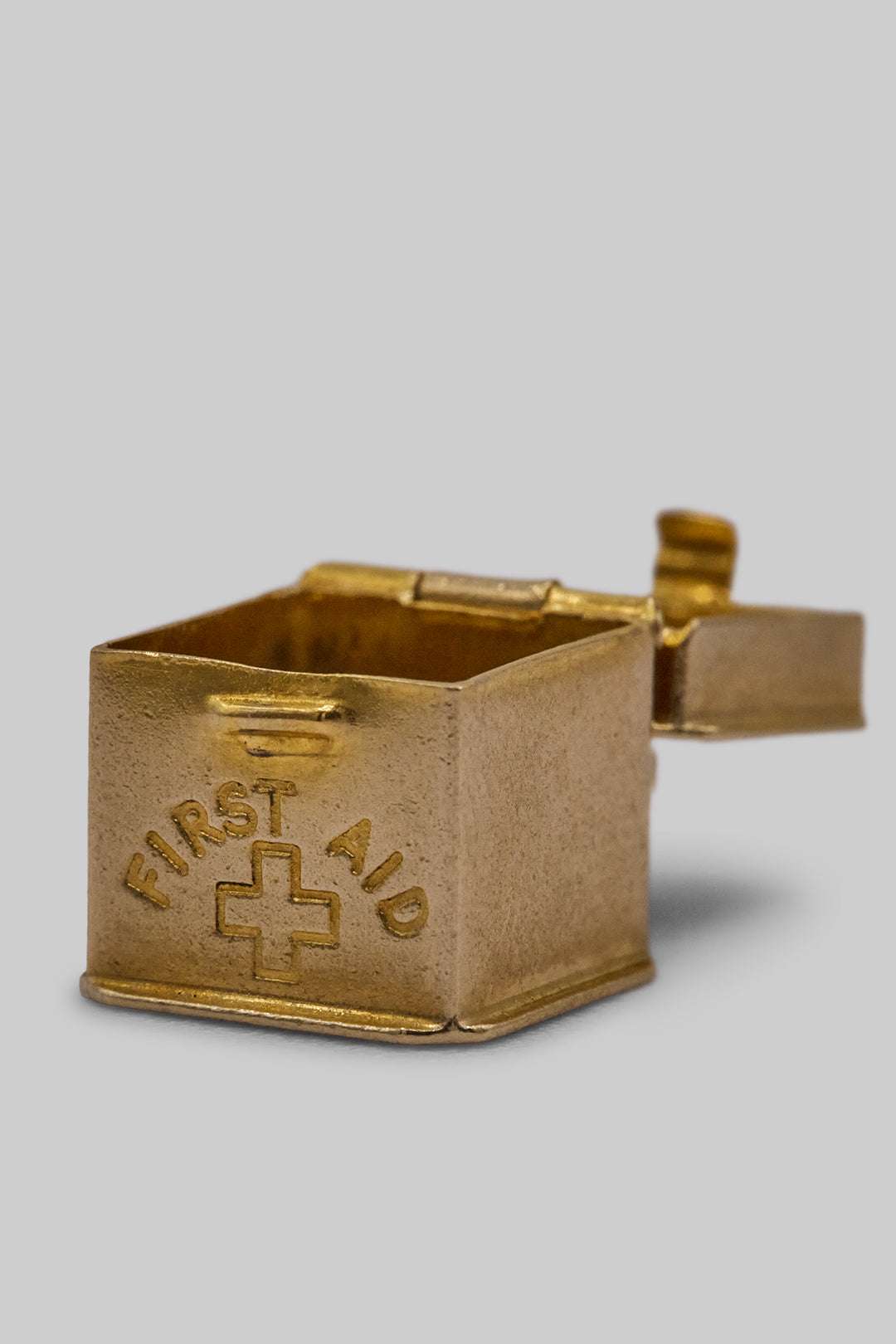 The Golden Life Saving First Aid Box Charm (9ct 375 Gold 1950's)