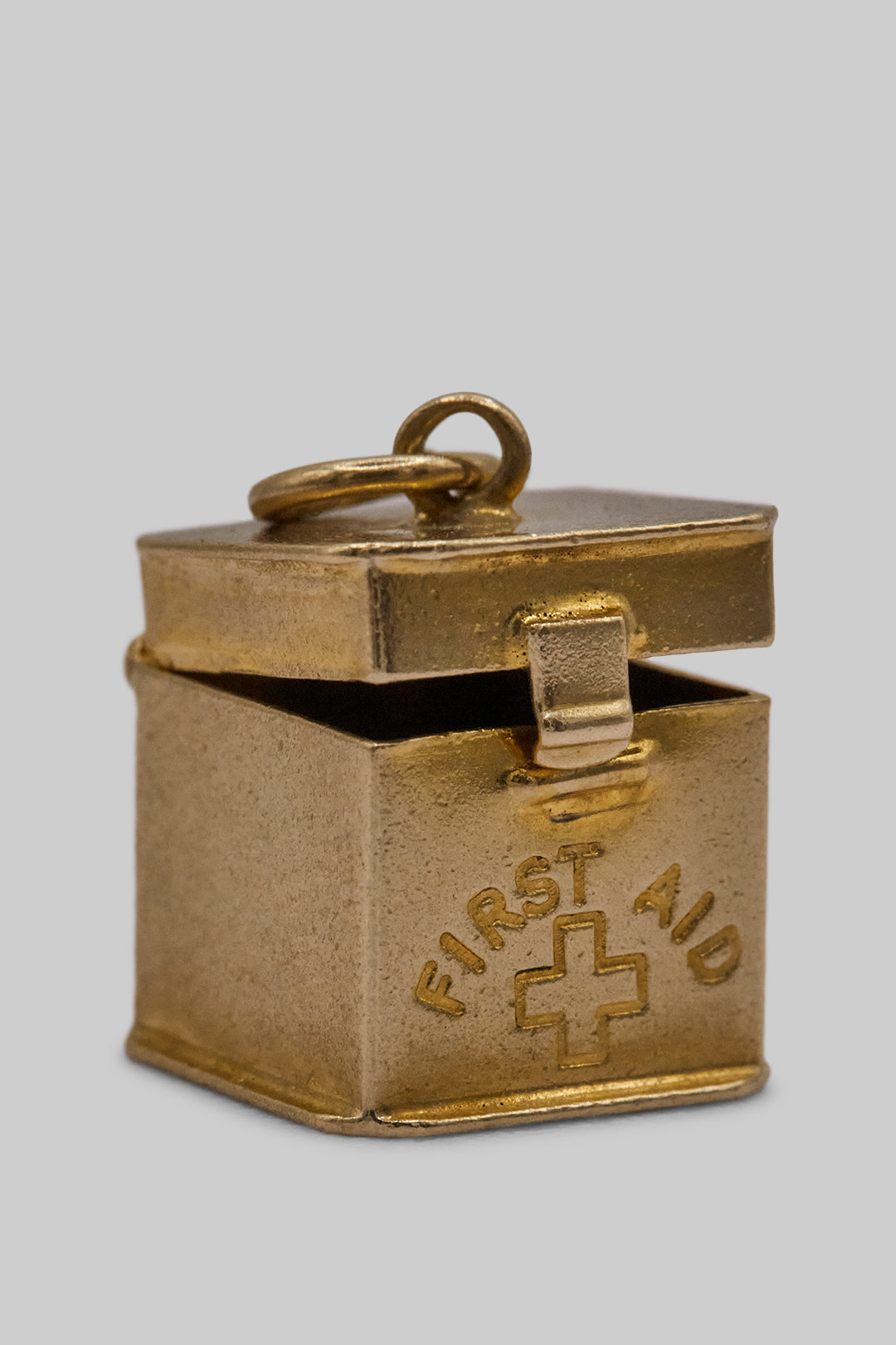 The Golden Life Saving First Aid Box Charm (9ct 375 Gold 1950's)
