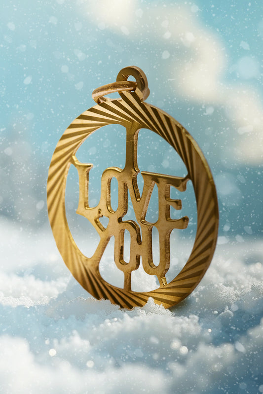 The Delightful Golden I Love You Charm by Georg Jensen (9ct 375 Gold 1969)