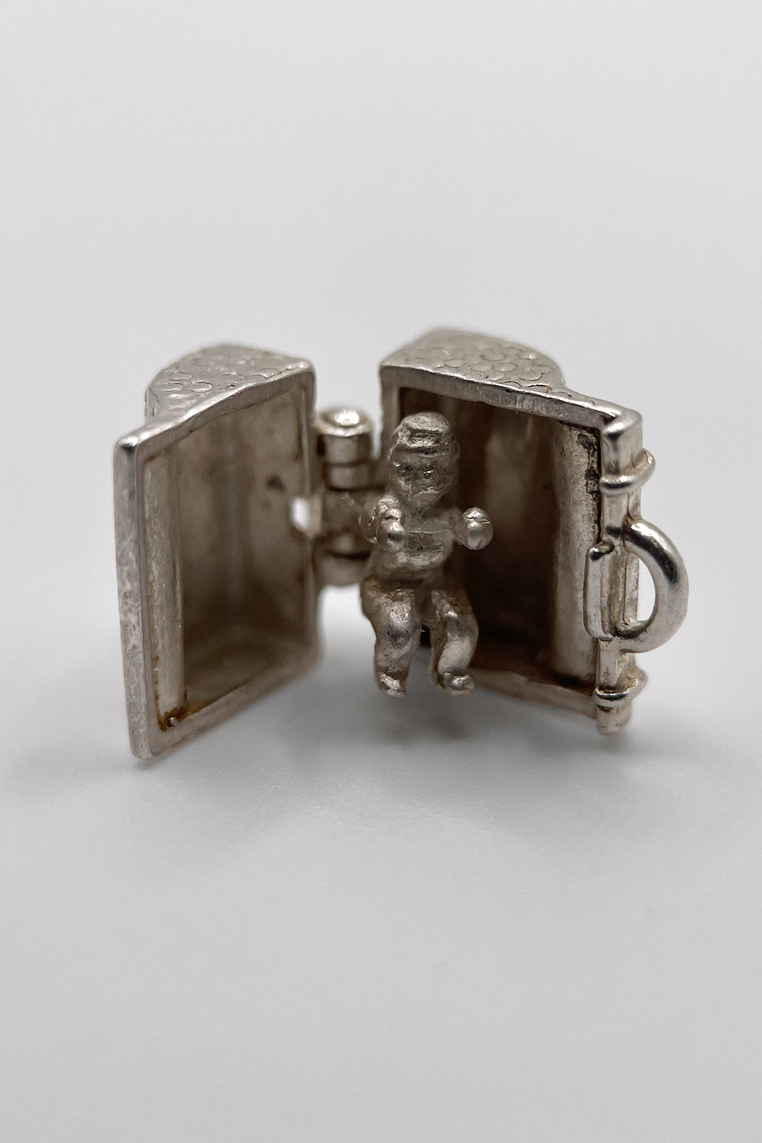 The Opening Doctors Bag with Baby inside (925 Sterling Silver c 1950s - 1970s)