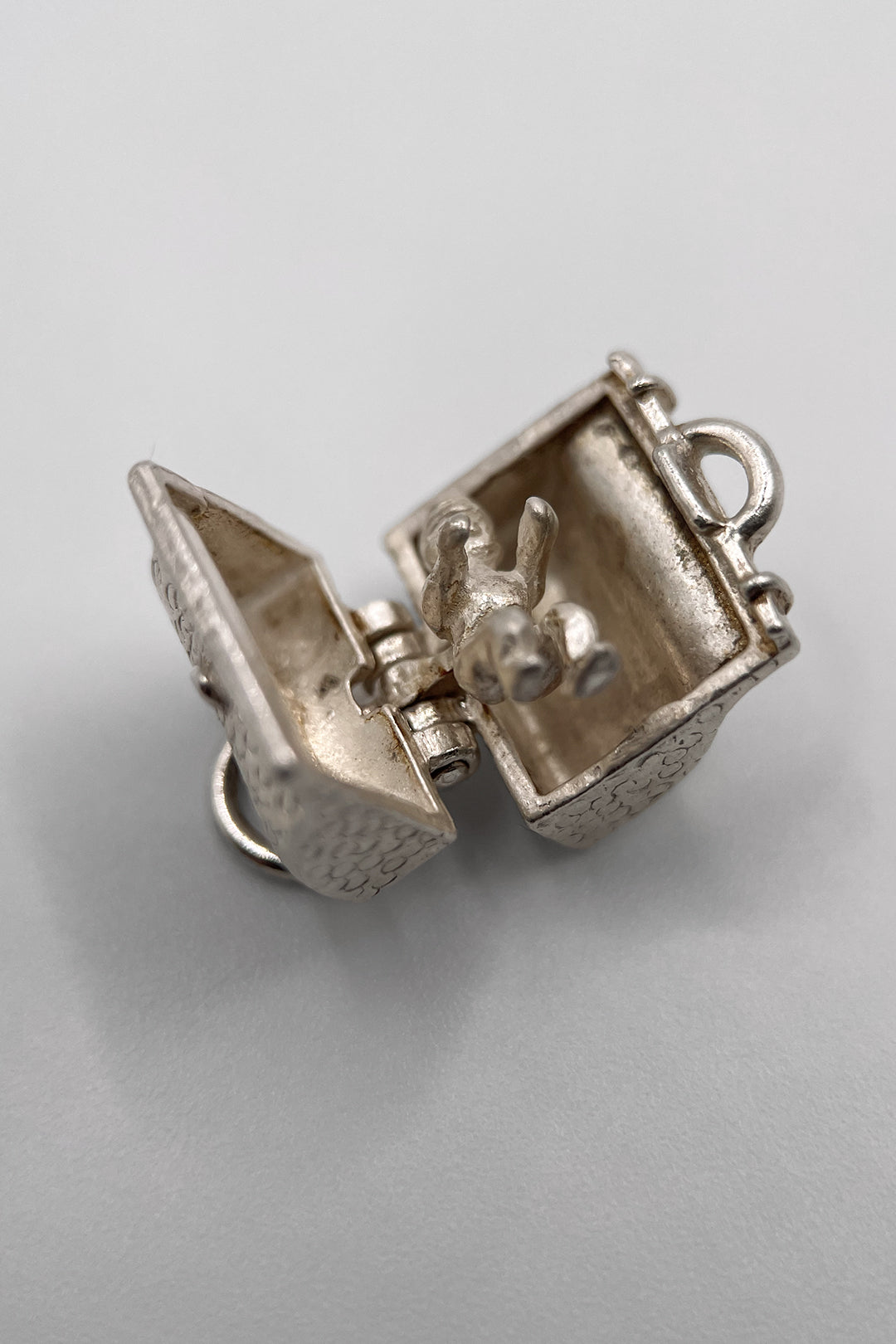 The Opening Doctors Bag with Baby inside (925 Sterling Silver c 1950s - 1970s)
