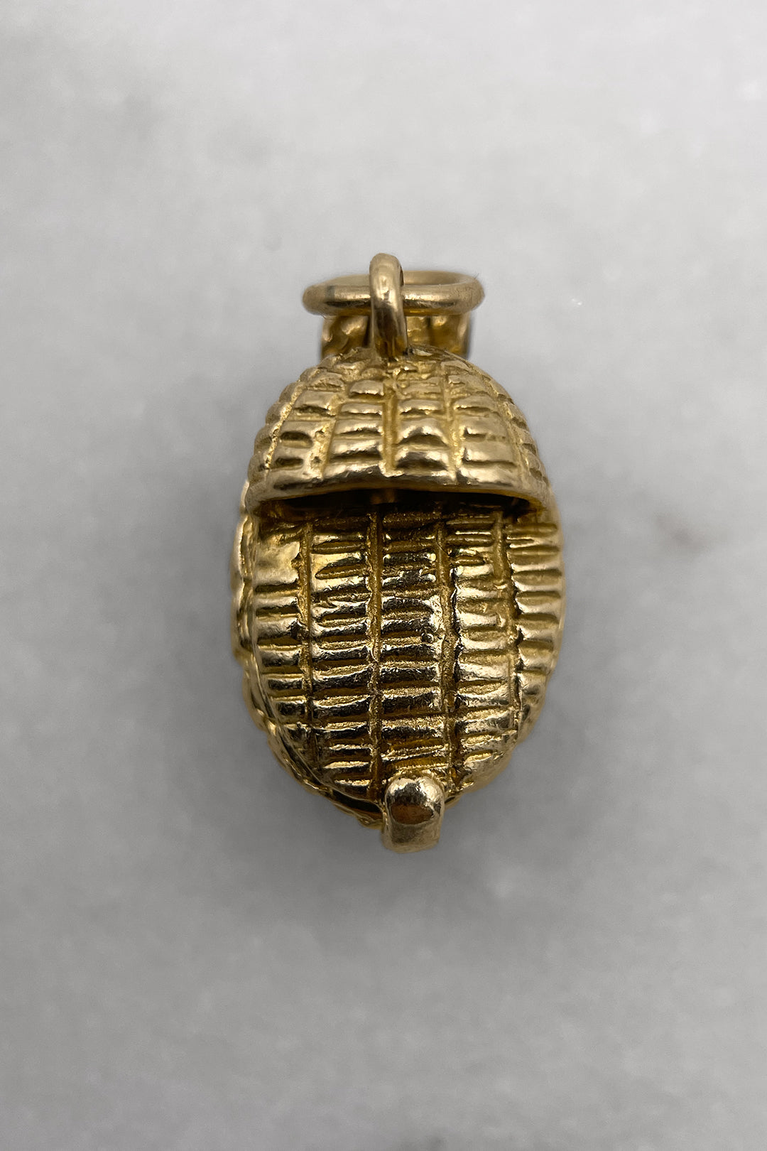 The Little Miracle Moses Basket Charm (375 9ct gold, made in 1962 by Nuvo)