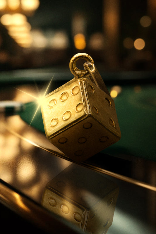 The Golden Lucky Dice Charm (9ct 375 Gold)