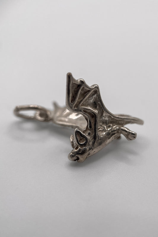 The Midnight Flying Bat Vintage Charm (925 Sterling Silver, made circa 1950 - 1970)