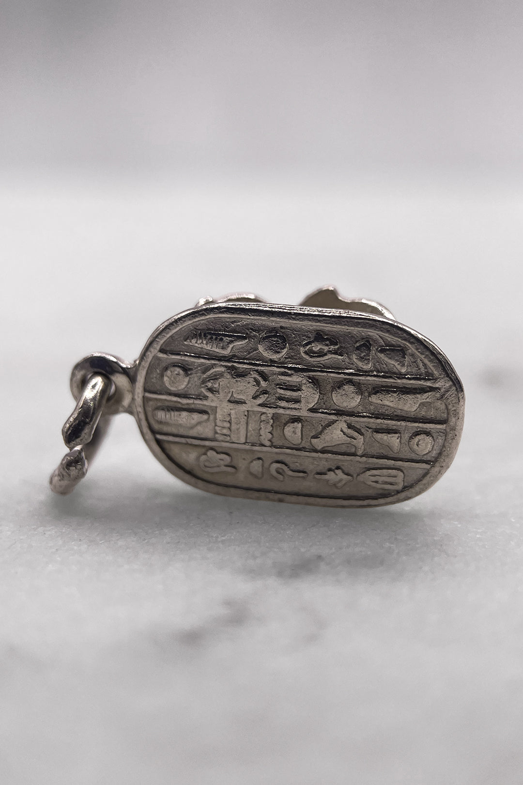 The Sacred Scarab Beetle of Ancient Egypt Vintage Charm (925 Sterling Silver, made circa 1950 - 1970)