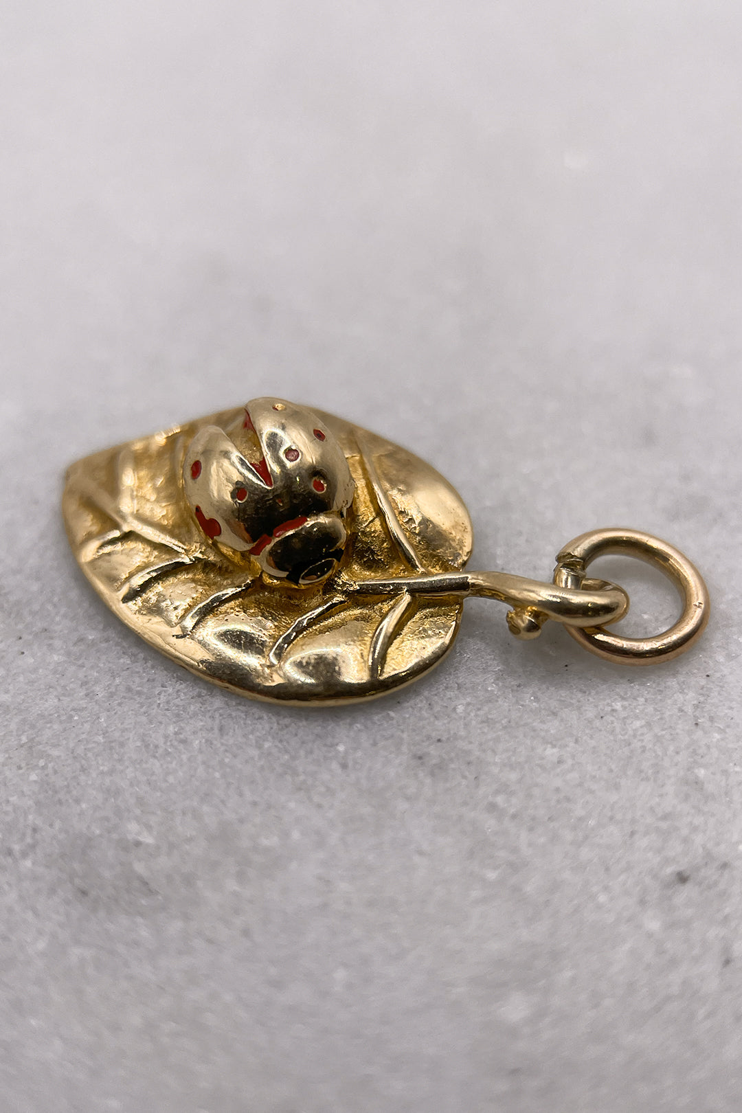The Hungry Ladybird in the Forest Charm (375 9ct, vintage gold)