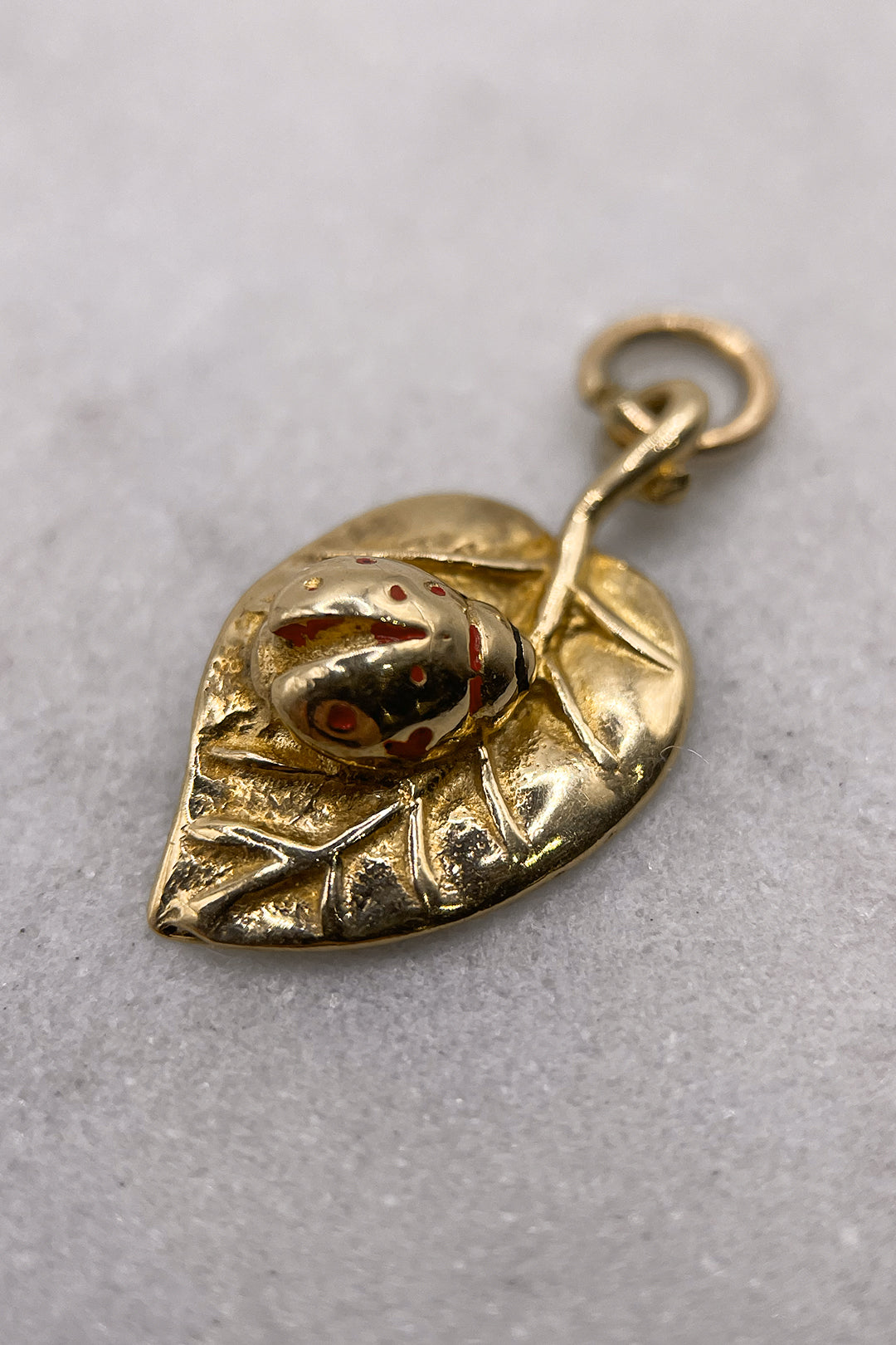 The Hungry Ladybird in the Forest Charm (375 9ct, vintage gold)
