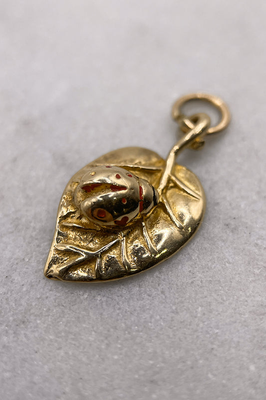 The Hungry Ladybird in the Forest Charm (375 9ct, vintage gold)