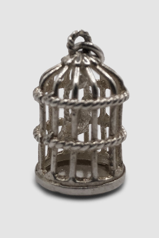 The Protective Parrot Cage Vintage Charm (925 Sterling Silver)