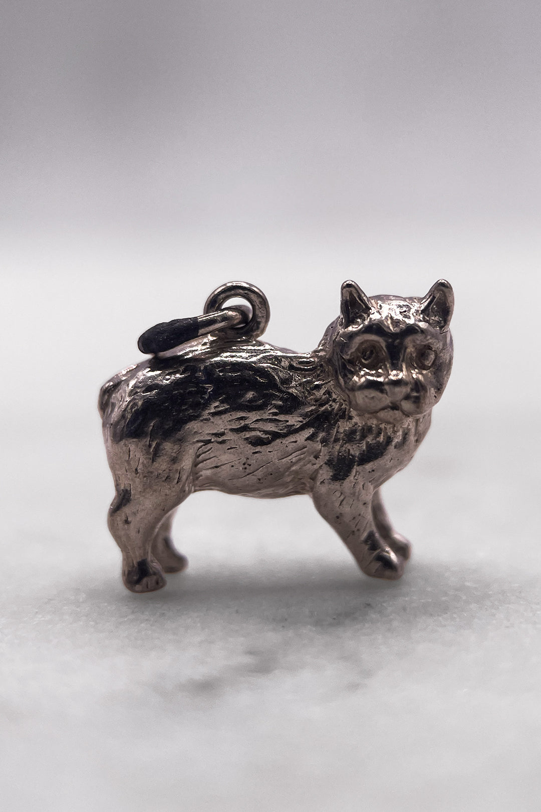 The Cat of the Family Cottage Vintage Charm (925 Sterling Silver, made circa 1950 - 1970)