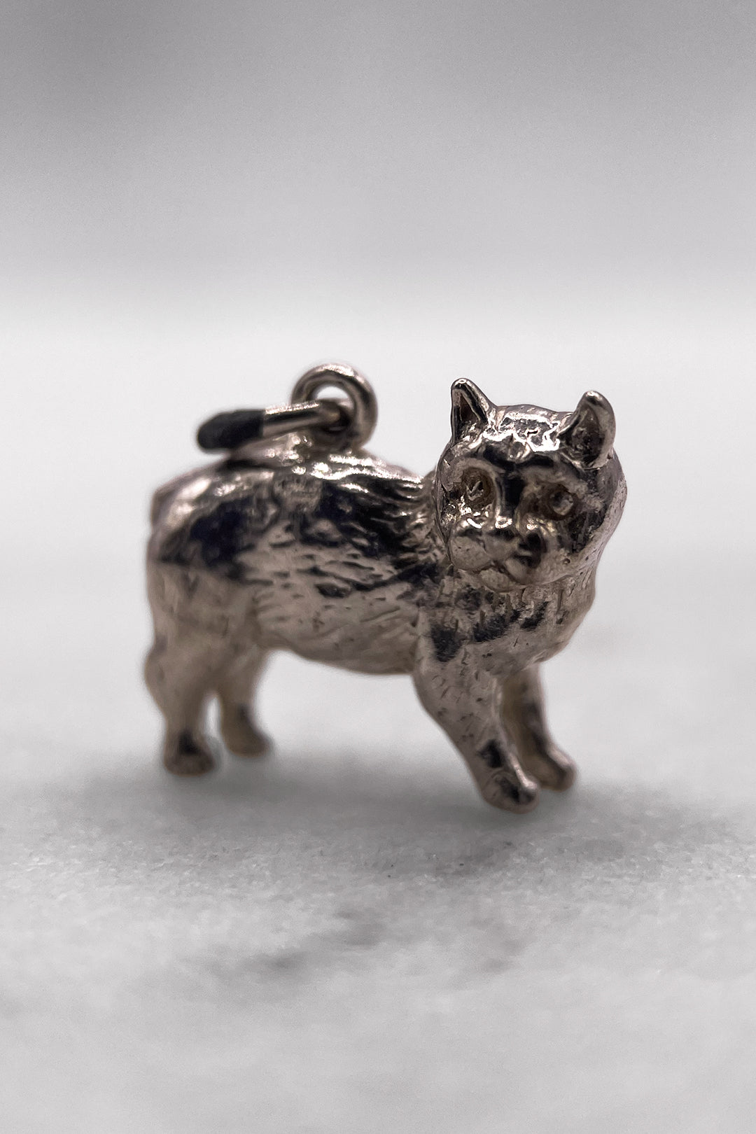 The Cat of the Family Cottage Vintage Charm (925 Sterling Silver, made circa 1950 - 1970)