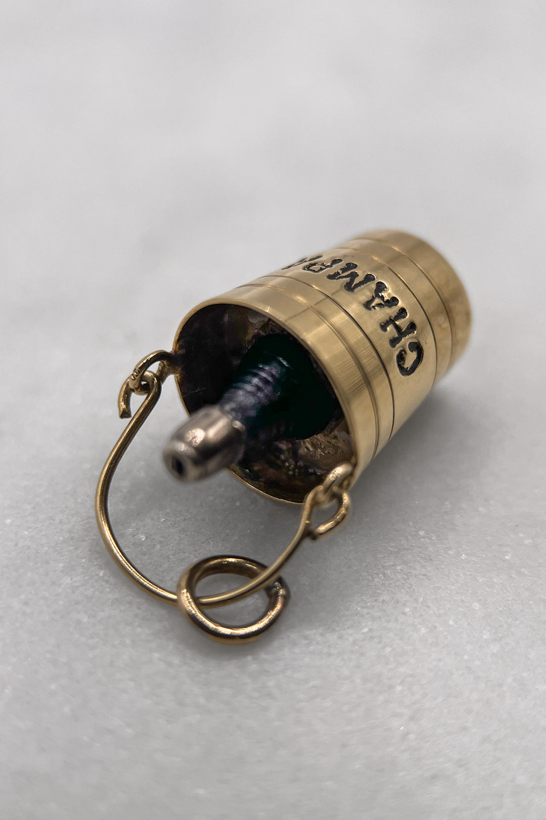The Ice Cold Champagne Celebration Bucket Vintage Charm (375 9ct gold, made in 1974)