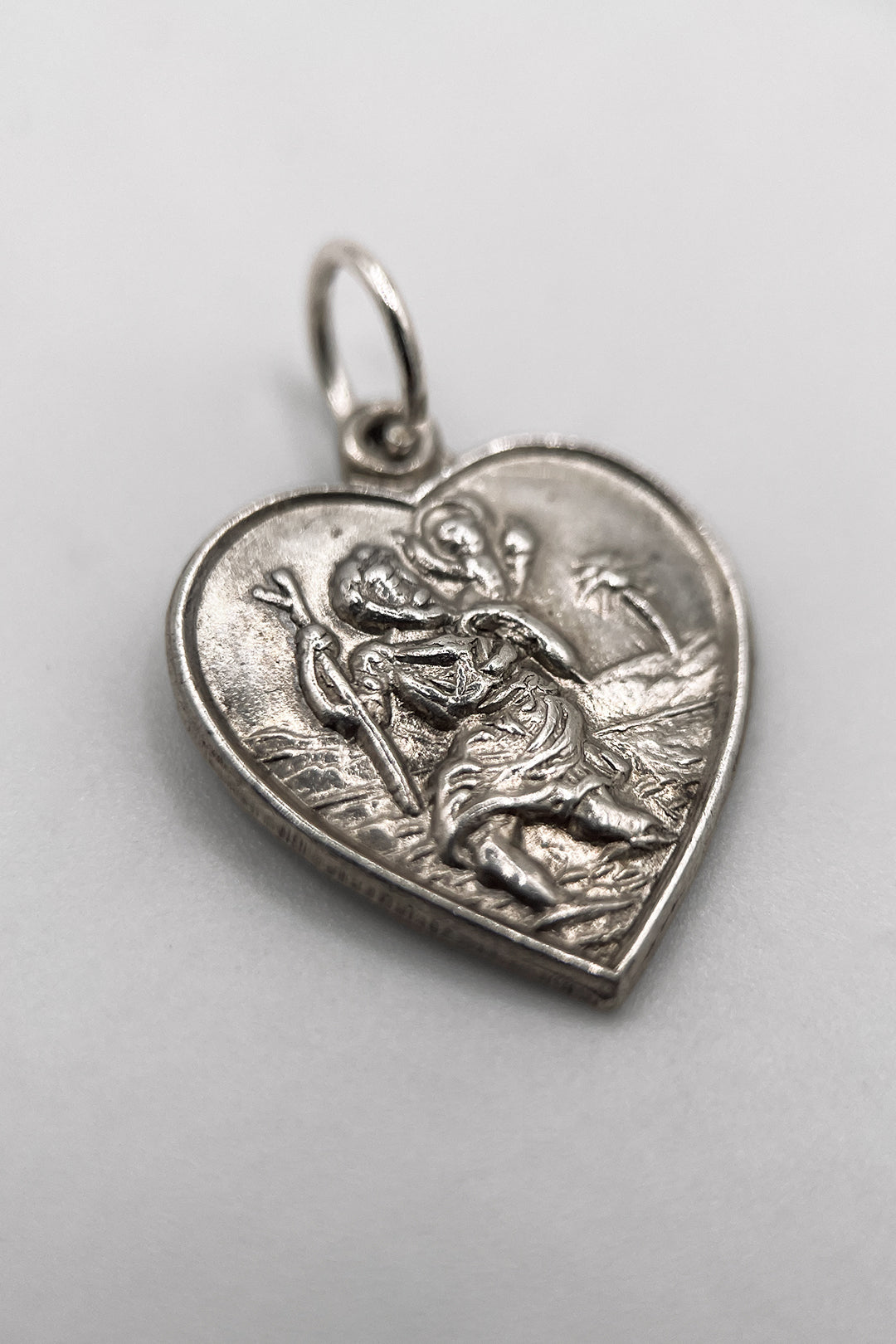 The Guardian St. Christopher Charm of Safe Travels Vintage Charm (925 Sterling Silver, made circa 1950 - 1970)