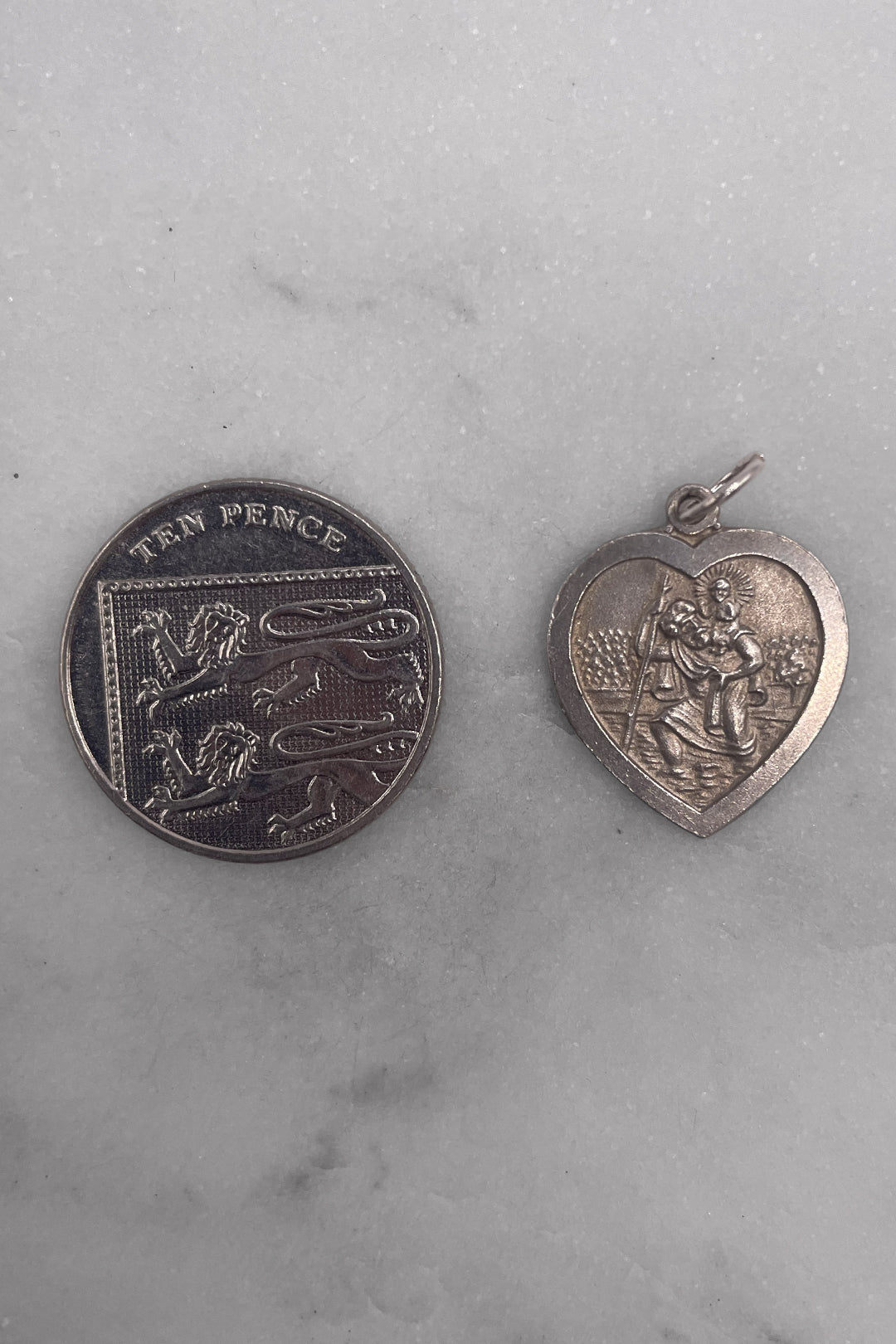 The Guardian St. Christophers of Safe Travels Vintage Charm (925 Sterling Silver, made circa 1950 - 1970)