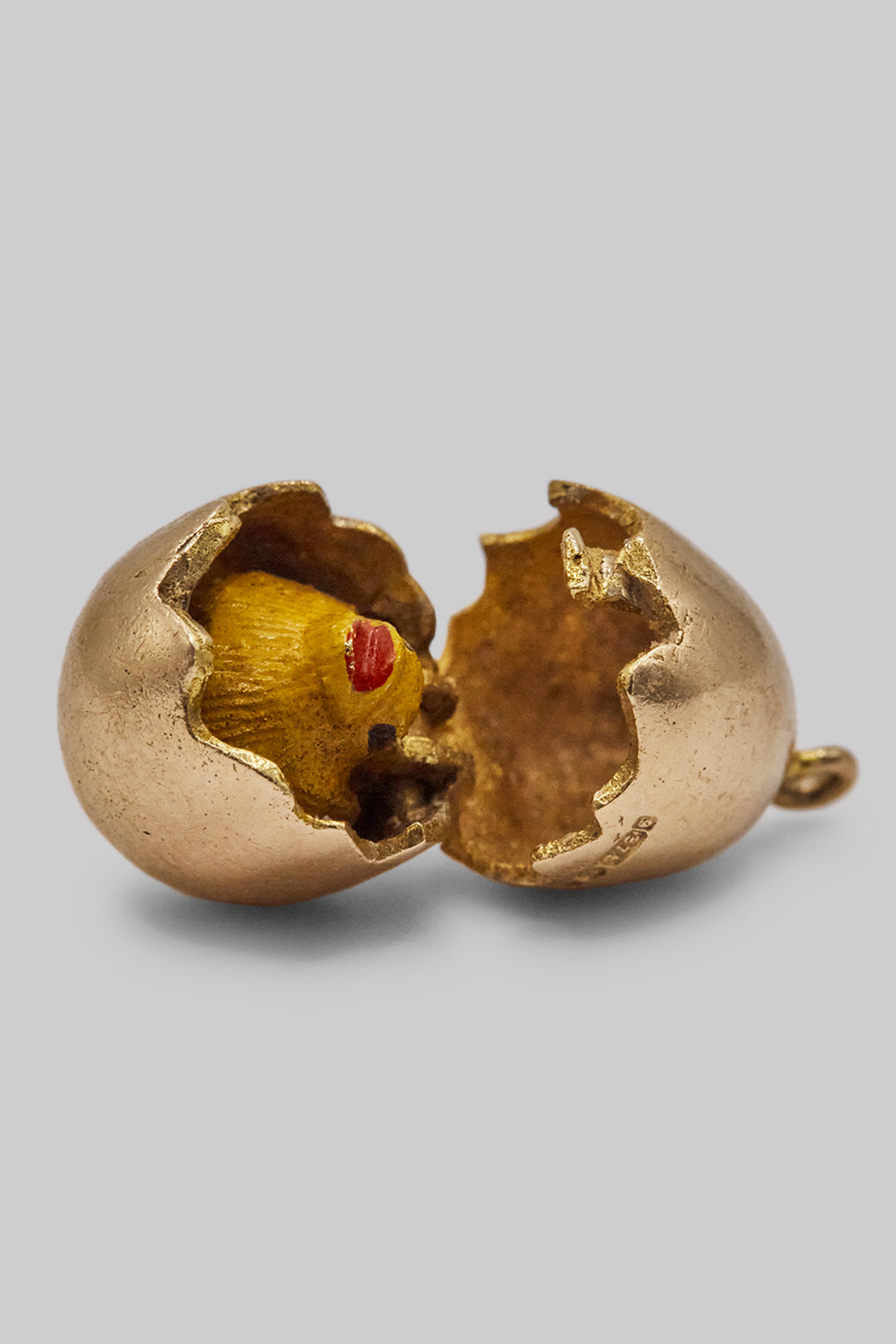 The Baby Chicks Hatching Egg Charm (375 9ct gold, made by Georg Jensen  in 1957)