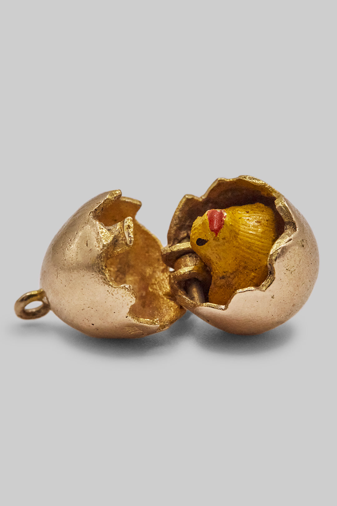 The Baby Chicks Hatching Egg Charm (375 9ct gold, made by Georg Jensen  in 1957)