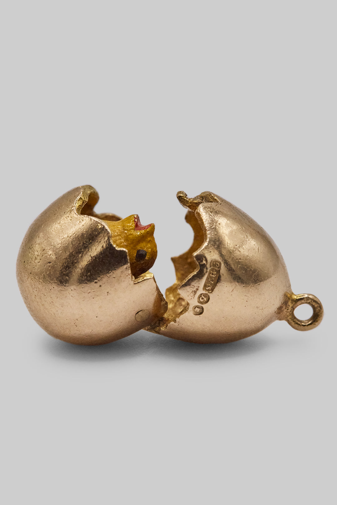The Baby Chicks Hatching Egg Charm (375 9ct gold, made by Georg Jensen  in 1957)