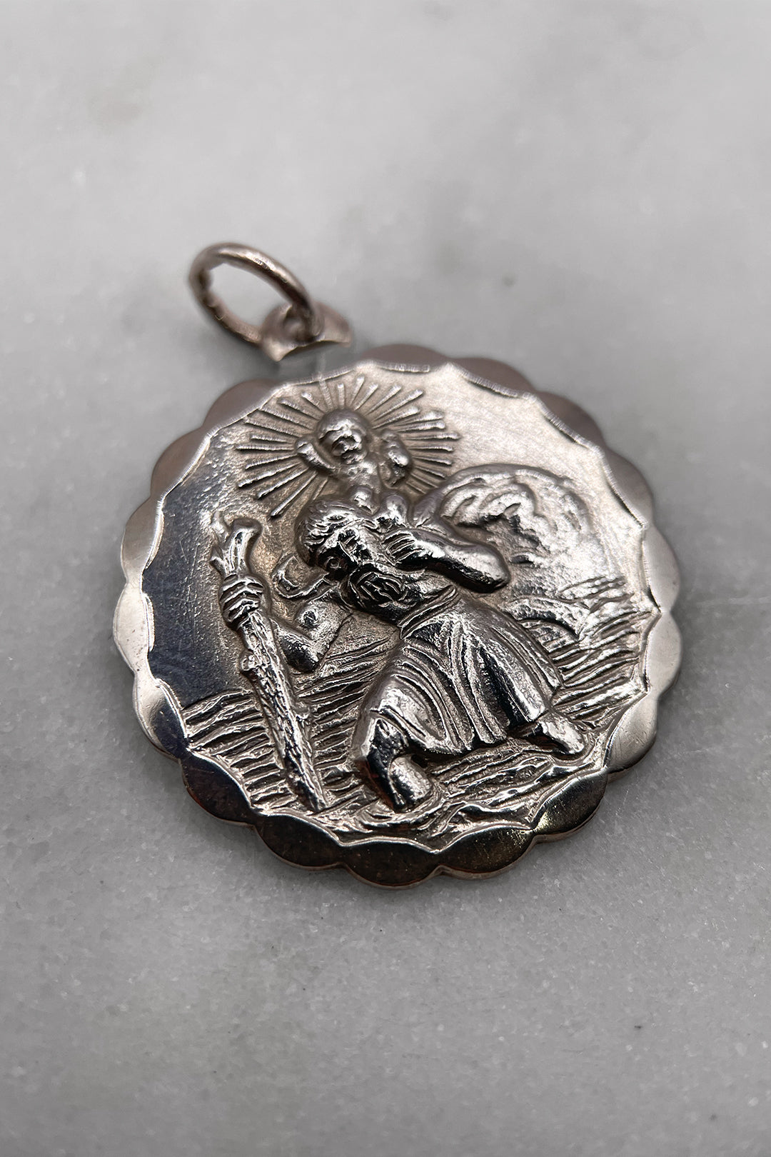 The Guardian St. Christophers of Safe Travels Vintage Charm (925 Sterling Silver, made circa 1950 - 1970)