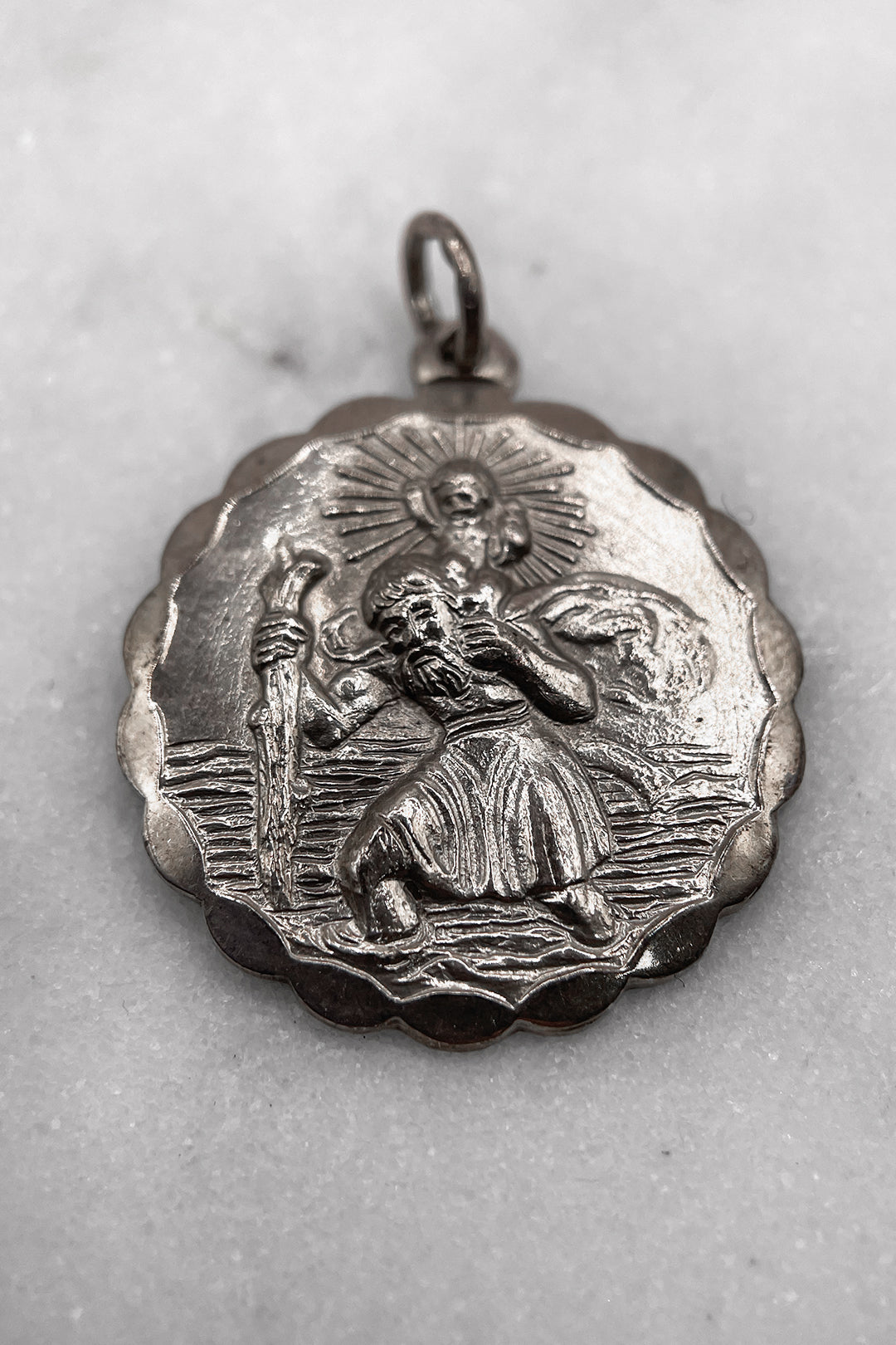 The Guardian St. Christophers of Safe Travels Vintage Charm (925 Sterling Silver, made circa 1950 - 1970)