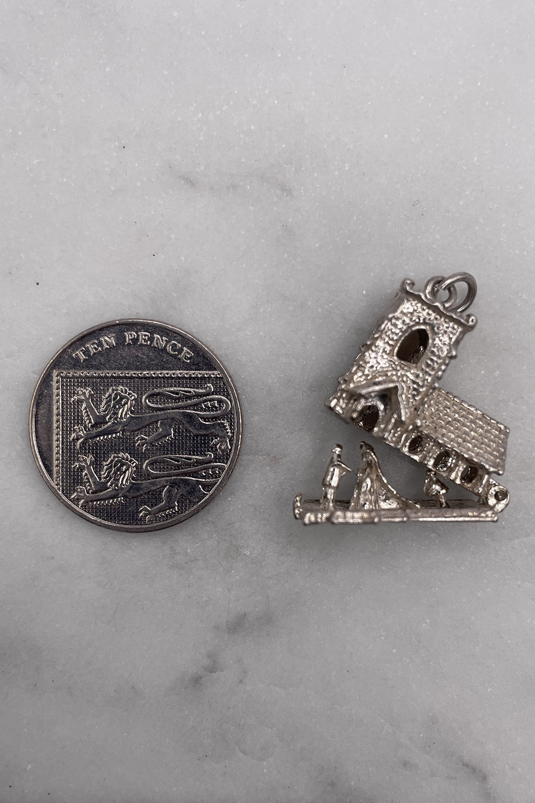 The Holy Grand Church of the Wedding Day Opening Vintage Charm (925 Sterling Silver, made circa 1950 - 1970)