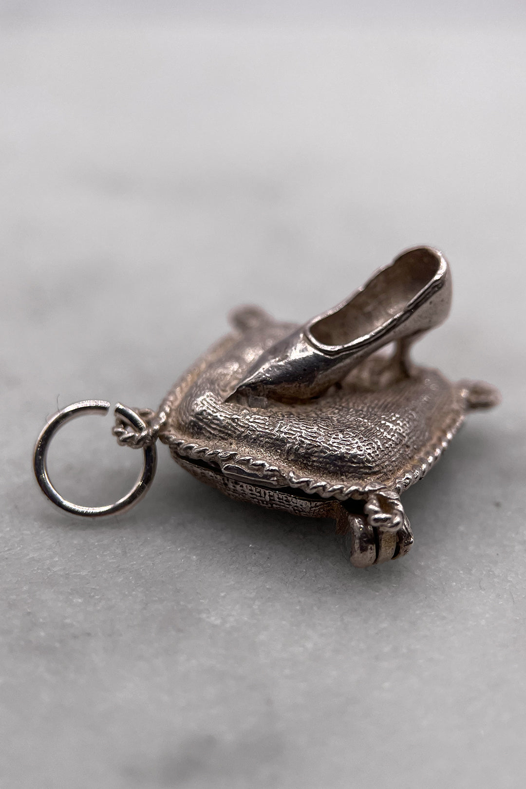 The Cherished Lost Slipper of Cinderella's Palace Ball Opening Vintage Charm (925 Sterling Silver, made circa 1950 - 1970)
