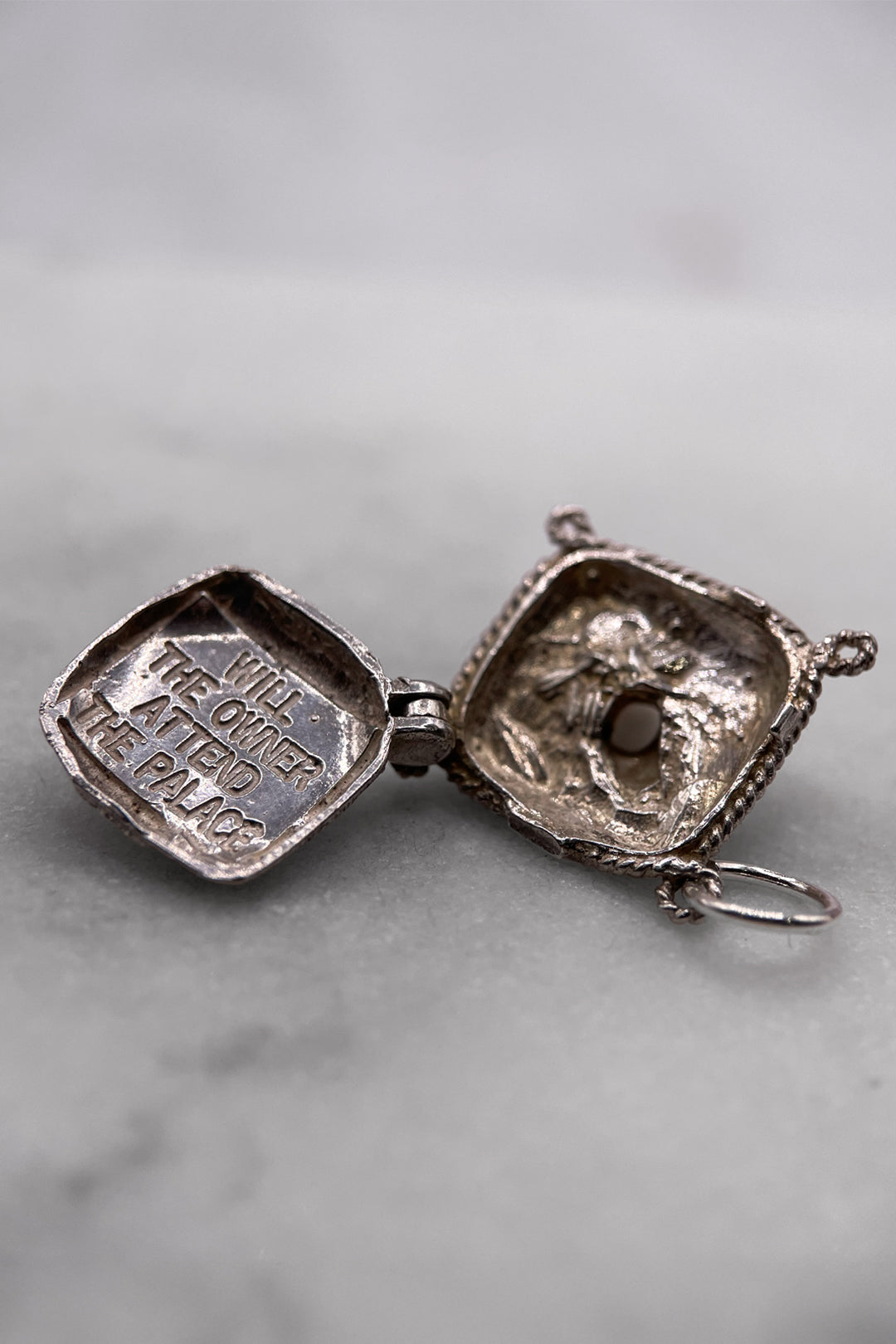 The Cherished Lost Slipper of Cinderella's Palace Ball Opening Vintage Charm (925 Sterling Silver, made circa 1950 - 1970)