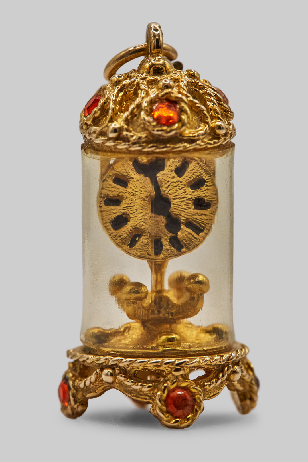The Ornate Victorian Mantle Clock of the Fireplace Charm (375 9ct gold, made in 1961)
