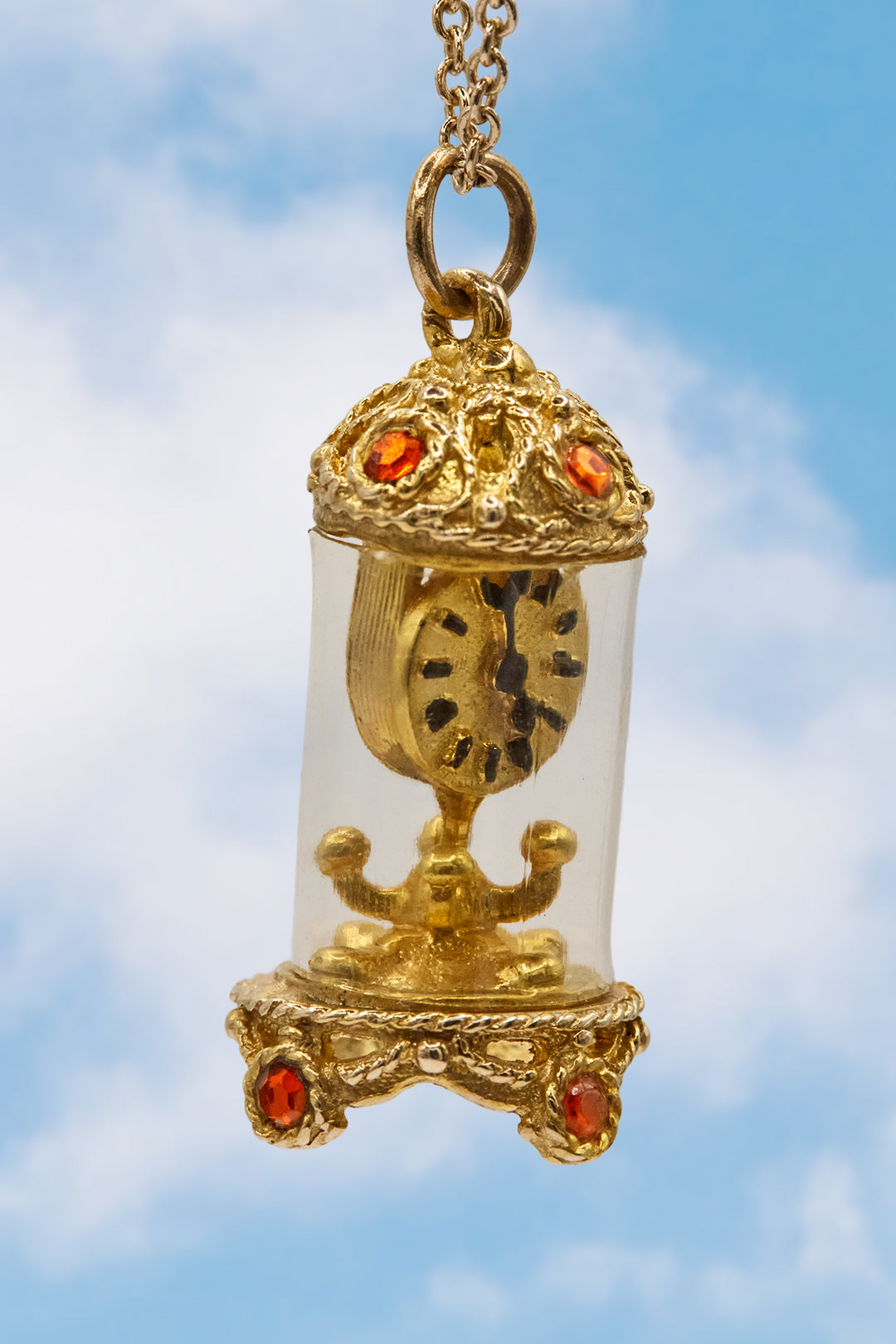 The Ornate Victorian Mantle Clock of the Fireplace Charm (375 9ct gold, made in 1961)