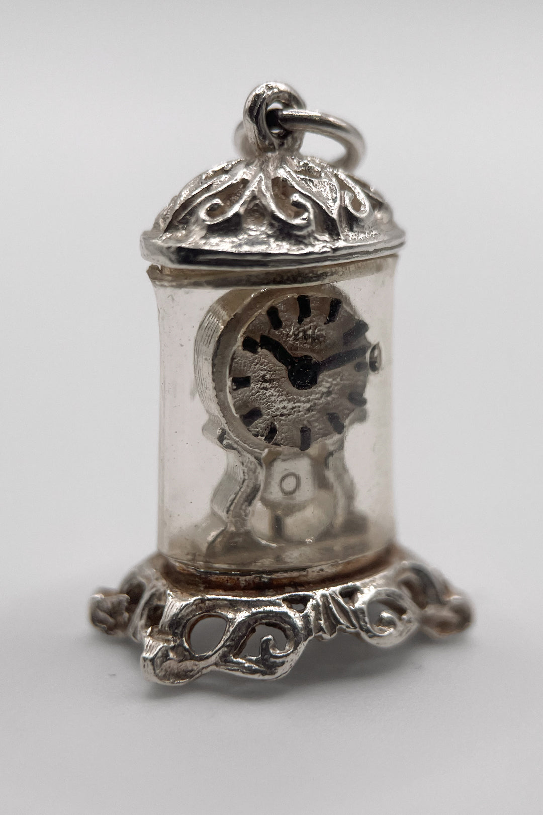 The Ornate Mantle Clock of the Cottage Vintage Charm (925 Sterling Silver made c 1950s - 1970s)