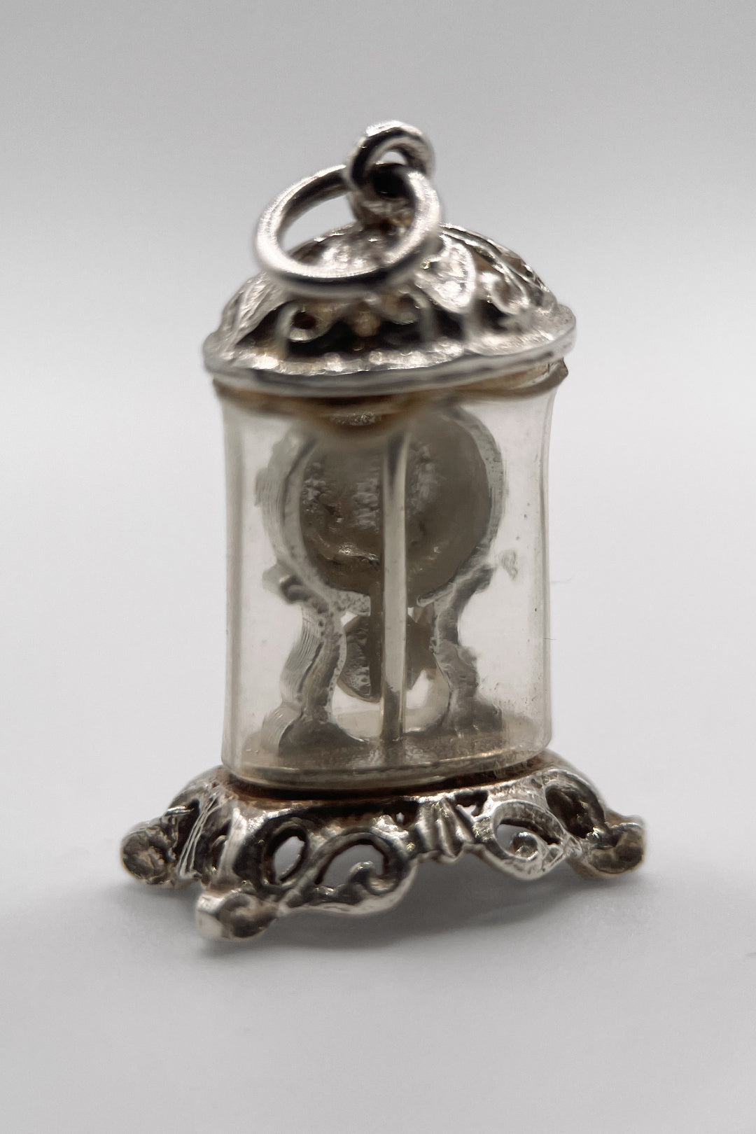 The Ornate Mantle Clock of the Cottage Vintage Charm (925 Sterling Silver made c 1950s - 1970s)
