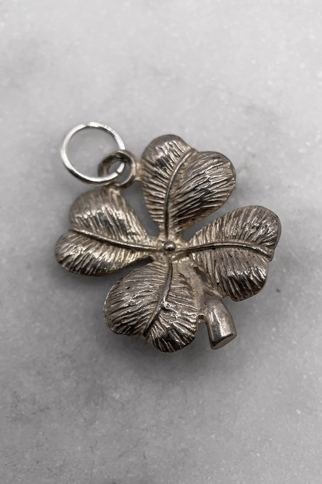 The Lucky Four Leaf Clover of Fortune Vintage Charm (925 Sterling Silver, made circa 1950 - 1970)