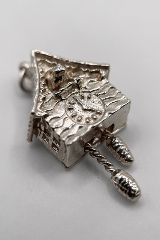 The Crazy Cuckoo Clock Articulated Vintage Charm (925 Sterling Silver made c 1950s to 1970s)