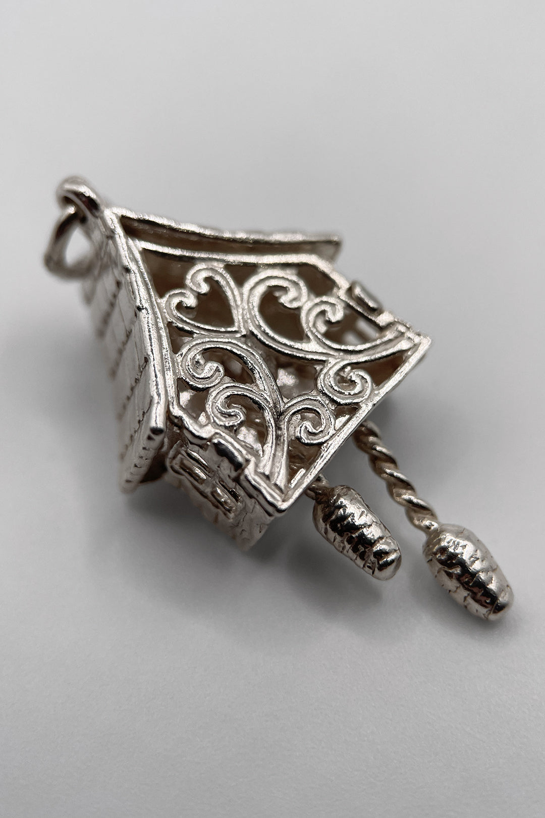 The Crazy Cuckoo Clock Articulated Vintage Charm (925 Sterling Silver made c 1950s to 1970s)