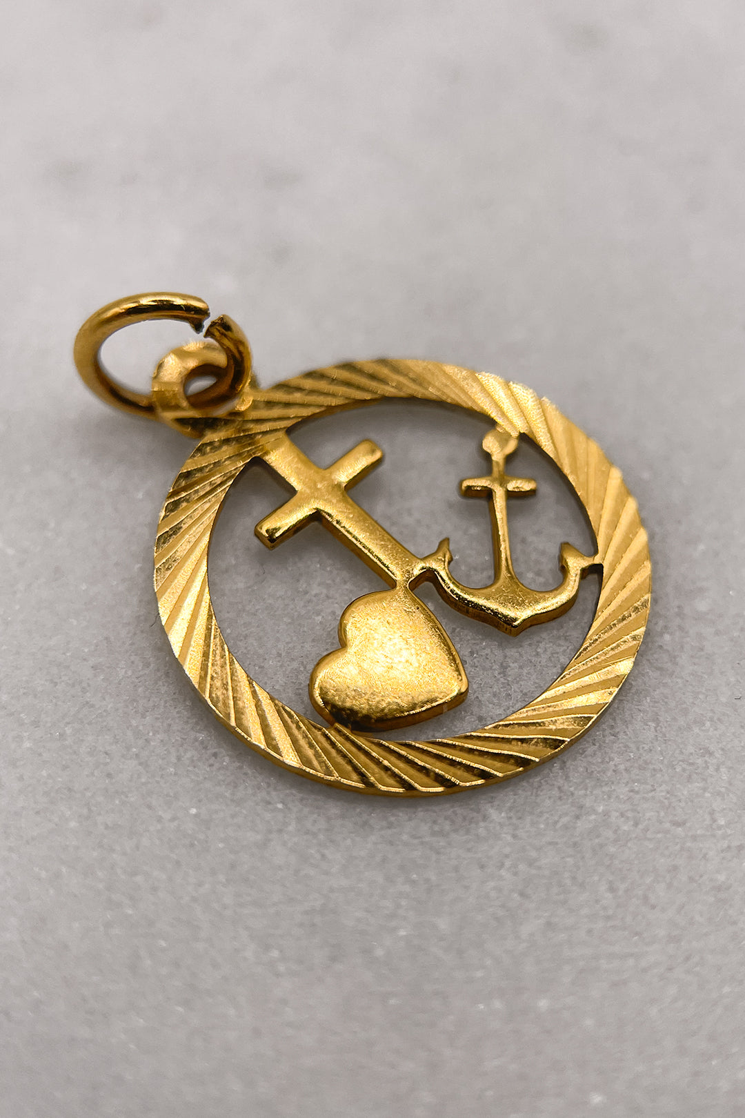 The Divine, Faith, Hope and Charity Charm (375 9ct gold, made by Georg Jensen in 1981)