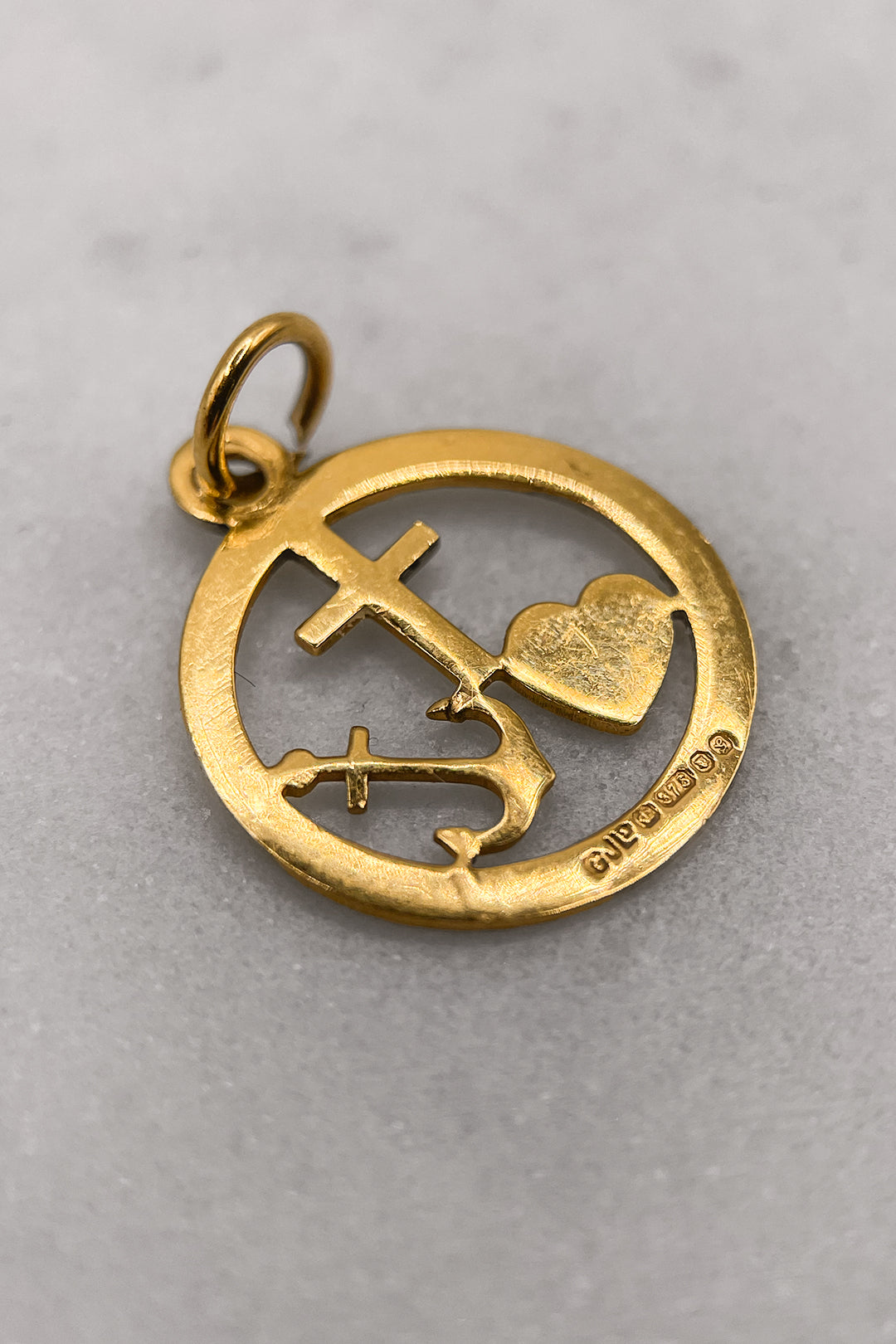 The Divine, Faith, Hope and Charity Charm (375 9ct gold, made by Georg Jensen in 1981)